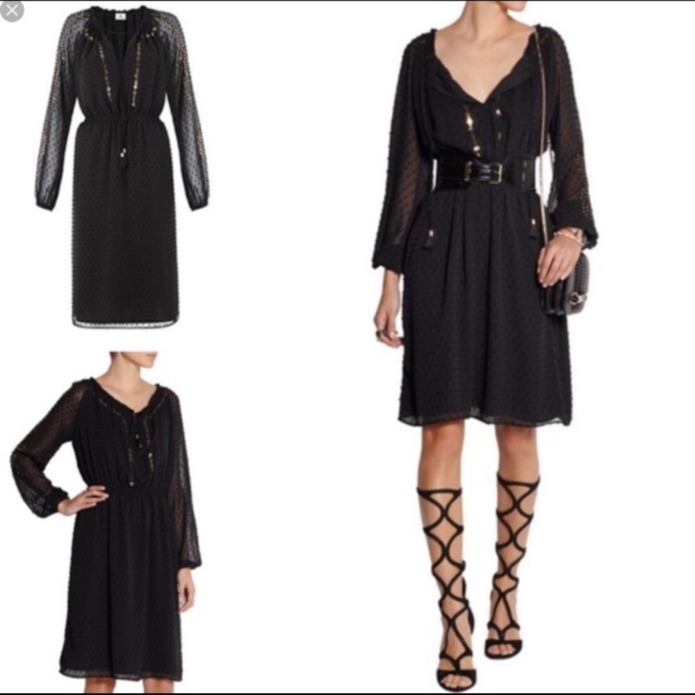 ALTUZARRA FOR TARGET BLACK DRESS WITH GOLD SEQUINS